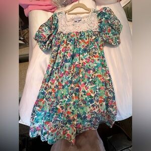 Mi Golondrina Multicolor Floral Dress